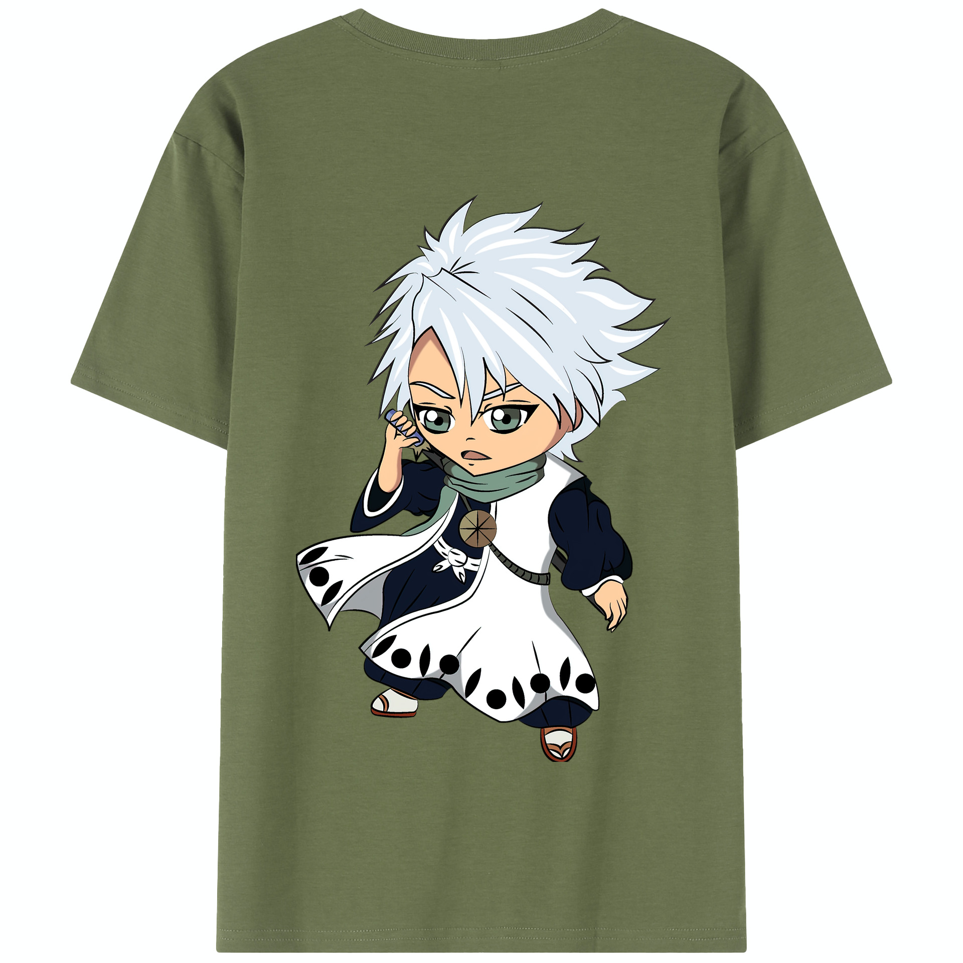 （画像用） ブリーチ 日番谷冬獅郎（ひつがや とうしろう） BLEACH Hitsugaya Toushirou 綿100％半袖Tシャツ（背面プリント）